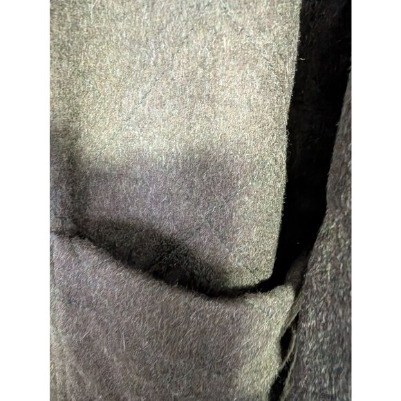 Atlantic Rancher Green Yellow Reversible Jacket Hood Corduroy Collar Mens Size L - Picture 12 of 13